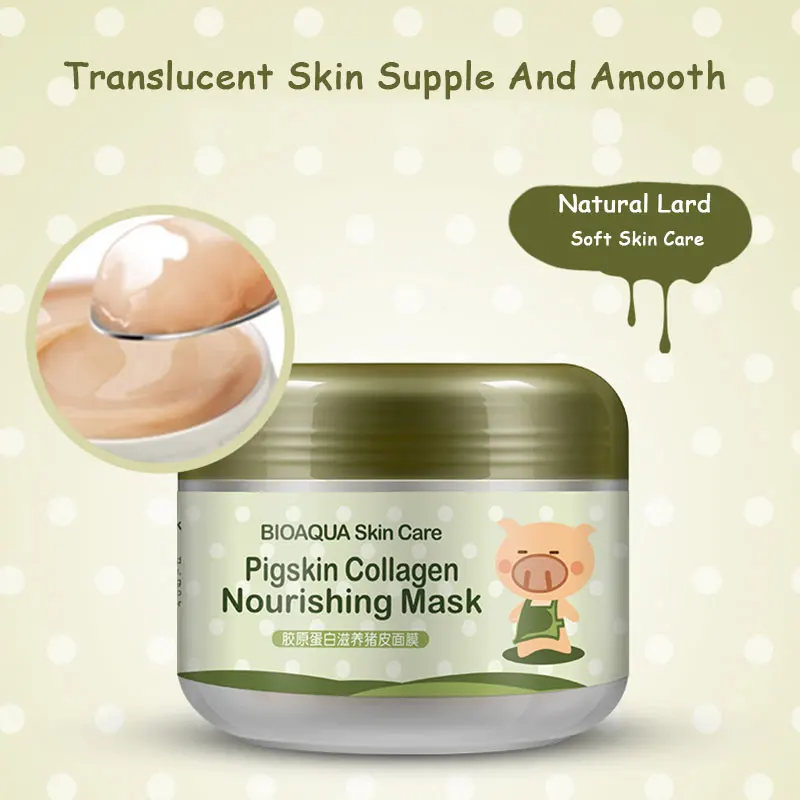 

Pigskin Collagen Protein Mask for the Face Moisturizing Anti Aging Wrinkle Acne Treatment Shrink Pores