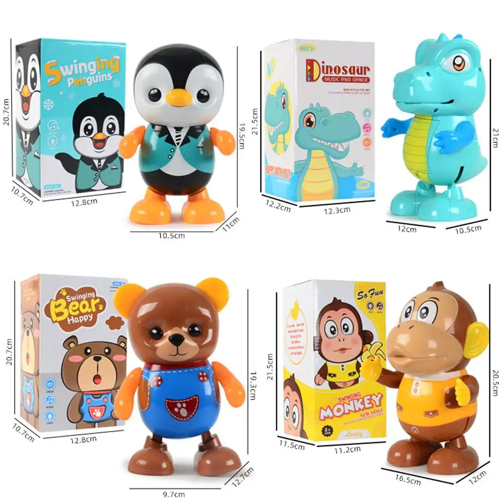 

Childrens Educational Light Music Dancing Robot Electric Penguin Dancing Bear Cartoon Robot Cute Electric Doll Toy Birthday Gift