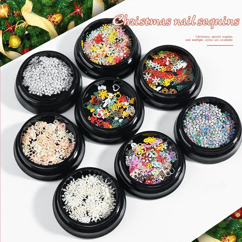 

Christmas Ornaments Nail Stickers Nail Art Snowflake Santa Ornament Nail Design Press on Nails Paper Stickers
