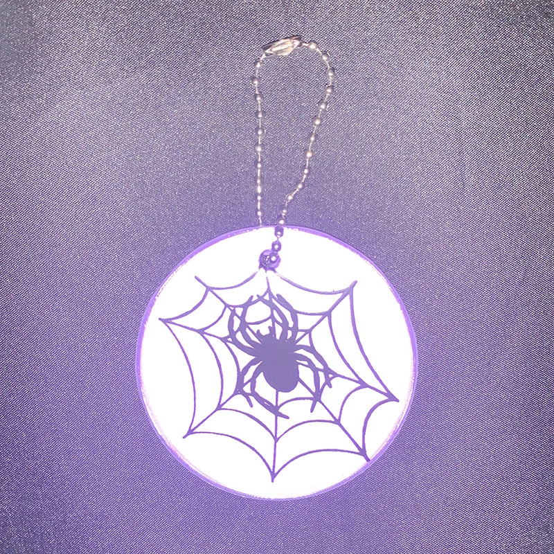 Wholesale 50pcs Spider Pattern Reflective keychain bag pendant accessories for visibile safety use Bag Ornament | Автомобили и