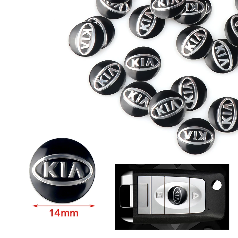 10 шт. 14 мм Эмблема Ключ логотип наклейки для kia Ceed Rio Sportage R K3 K4 K5 Sorento Cerato Optima