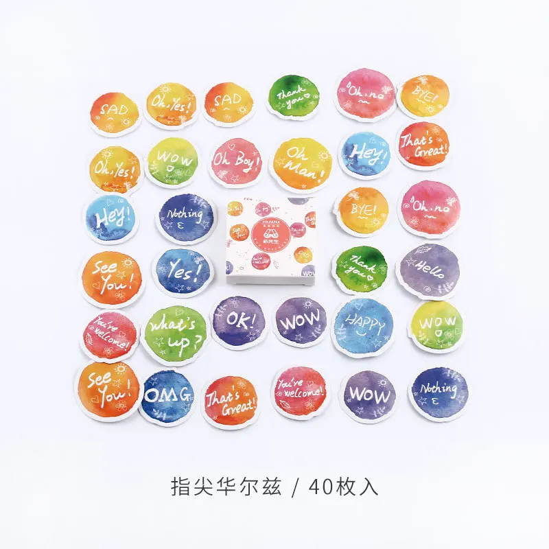 3 коробки милые Мультяшные бумажные наклейки для дневника животные DIY