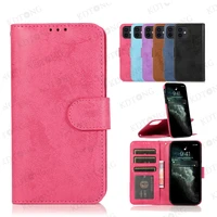 luxury vintage flip leather with card slot case for iphone 12 mini pro max fully protected hidden bracket shockproof phone case