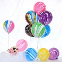 hot selling 10 inch agate colorful latex balloons birthday party decoration wedding room wedding scene background supplies diy
