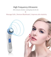 5 in 1 multifunction rechargeable ultrasonic skin rejuvenator anti aging skin care led light therapy beauty device face massager