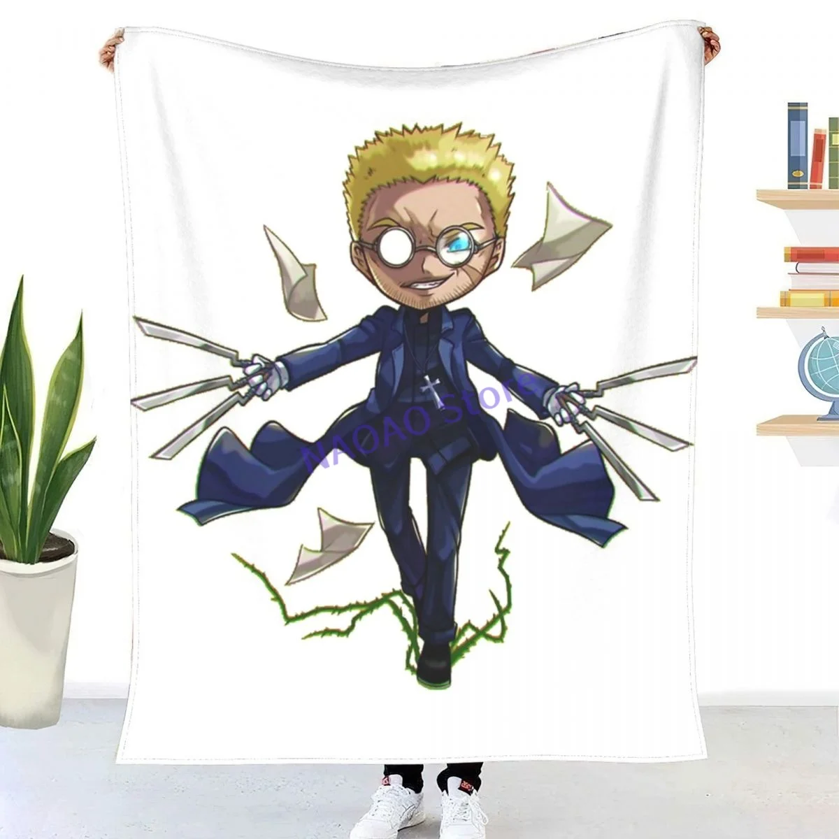 

Alexander Anderson Chibi Throw Blanket Sheets on the bed Blankets on the sofa Decorative lattice bedspreads Happy nap for