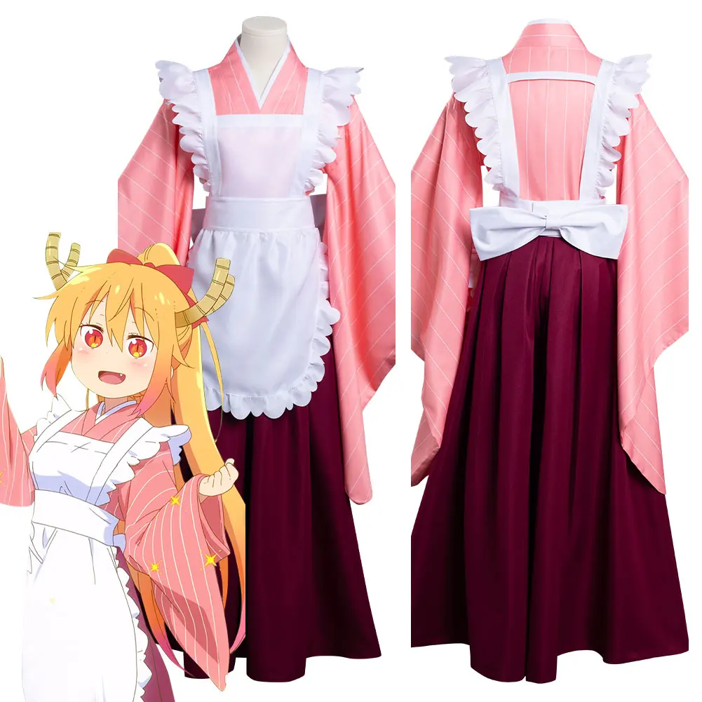 

Anime Kobayashi san Chi no Maid Dragon Tooru Cosplay Costumes Miss Kobayashi's Dragon Maid Tooru Kinomo Dress Full Set