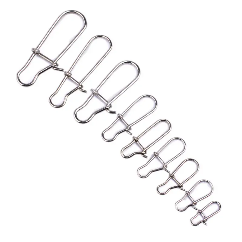 100 шт./корт. Защелкивающийся рыболовный Вертлюг безопасная защелка 12 мм-33 5 мм