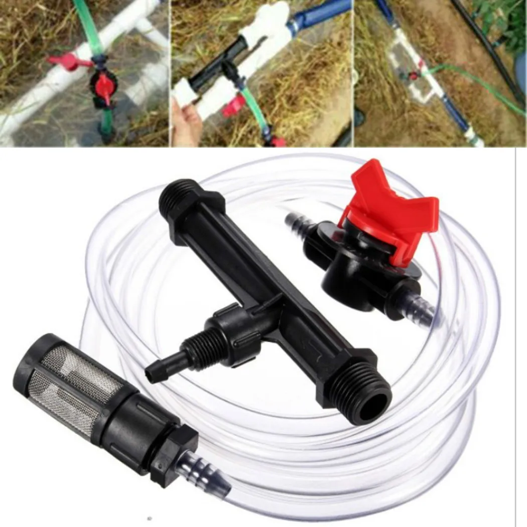 

3/4\" Garden Irrigation Device Venturi Fertilizer Injector Switch Water Tube Set Filter For Liquid Fertilizer Injection Garden