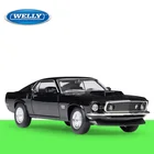 1:36 Welly для 1967 Ford Mustang Boss 429, литой автомобиль из сплава, детские игрушки, рождественский подарок, коллекция для взрослых