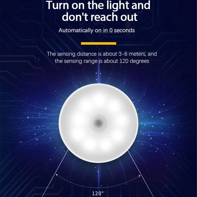 9 LED индукционный Сенсор шкаф светильник автоматический зондирования