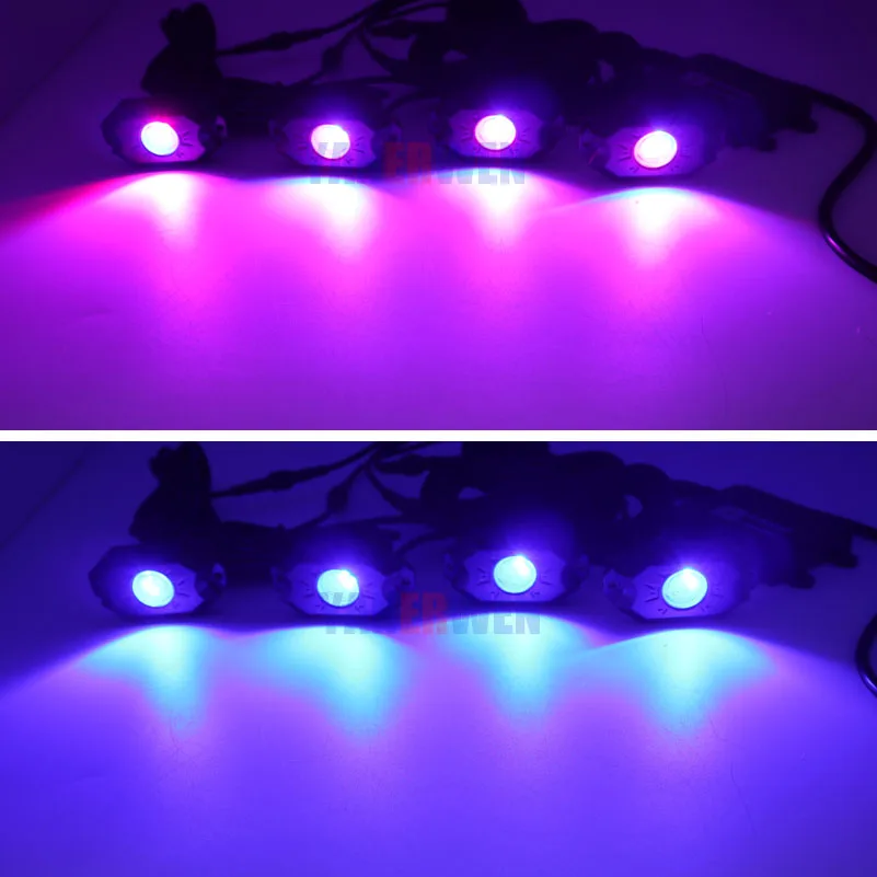 Новый 4 в 1 светодиодный Рок светильник под средства ухода за кожей RGB автомобилей
