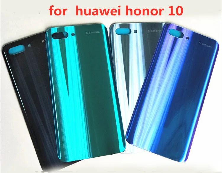 100% оригинал Huawei Honor 10 стеклянная задняя крышка для аккумулятора дверь корпус