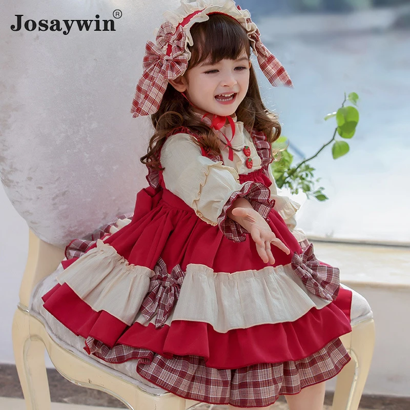 Children Dress for Girls Baby Autumn Long Sleeve Navidad Wedding Dress Girl Ball Gown Lolita Girl Princess Party Vestidos 2022