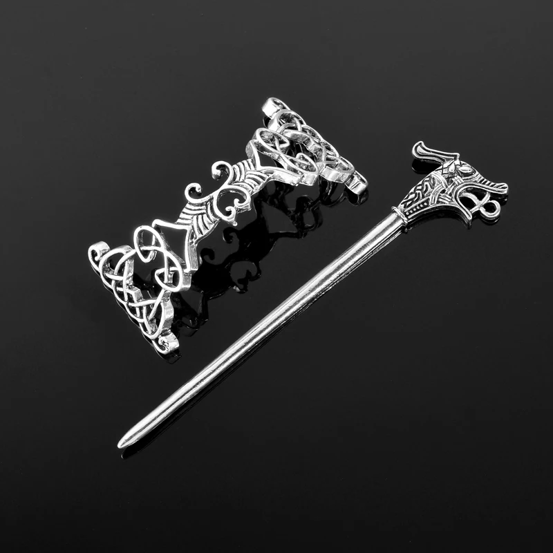 Заколки для волос Viking, ювелирные изделия, кельтские узлы, корона, винтажный стиль, золотые и антикварные серебряные заколки для волос, заколки для волос, подарок для девушек и женщин