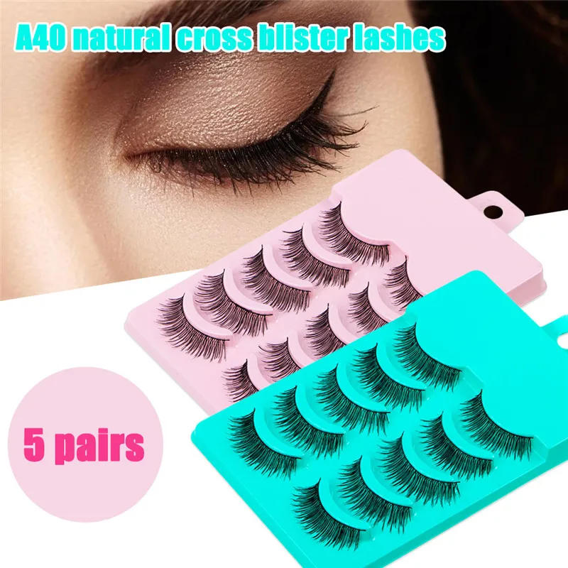 DINGSEN 5 пар натуральных накладных ресниц толстые длинные 3D норковые ресницы для