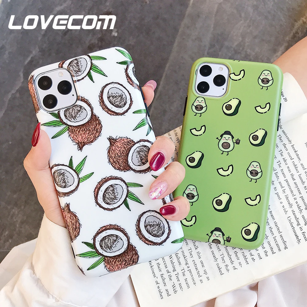 LOVECOM мультфильм фрукты авокадо чехол для телефона для iPhone 11 Pro Max XR X XS Max 7 8 6 Plus чехол Полный корпус мягкий IMD чехол для телефона сумки