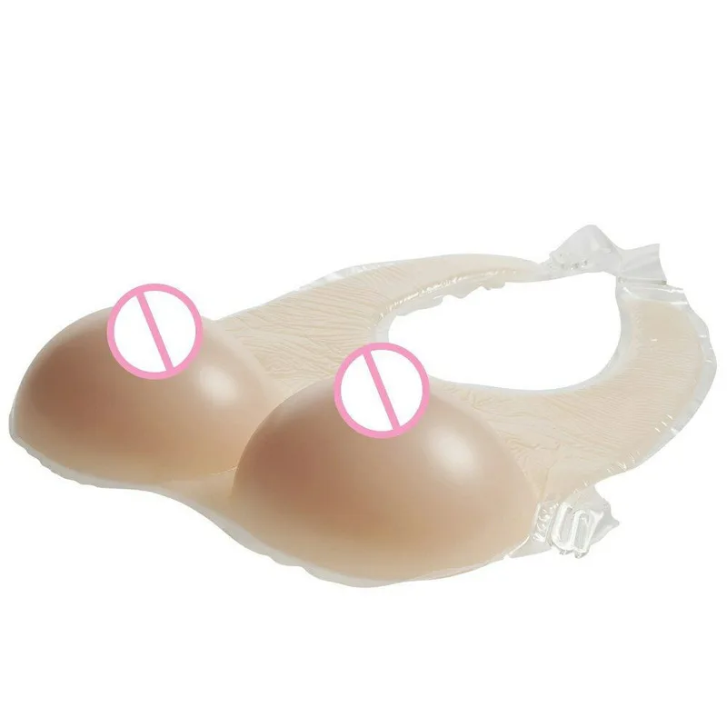 4100g  Fake Breast False Breast Silicone Breast Forms with Shoulder Straps Drag Queen Sticky Artificial Cosplay Latex Shapewear