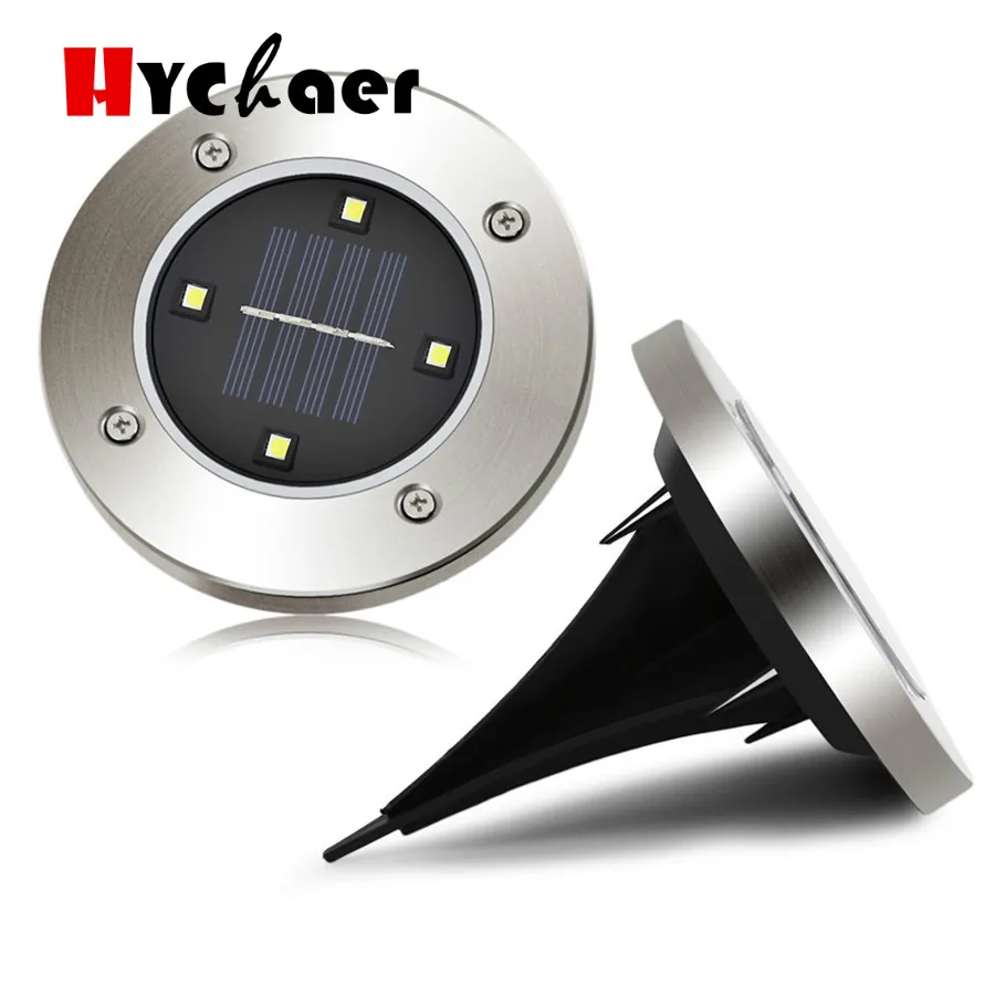 4/8 LED открытый сад солнечный диск свет Путь лестницы Палуба Шаг лужайка первый