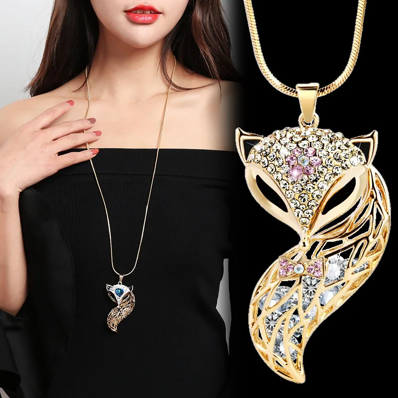 Женское ожерелье с подвеской в виде лисы| |