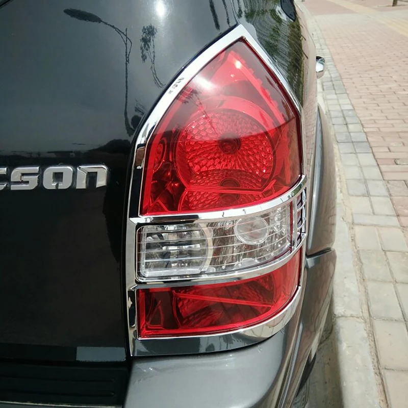 

Free Shipping ABS Chrome Rear Headlight Lamp Cover Trim 2Pcs/Set For 2005 to 2012 for Hyundai Tucson