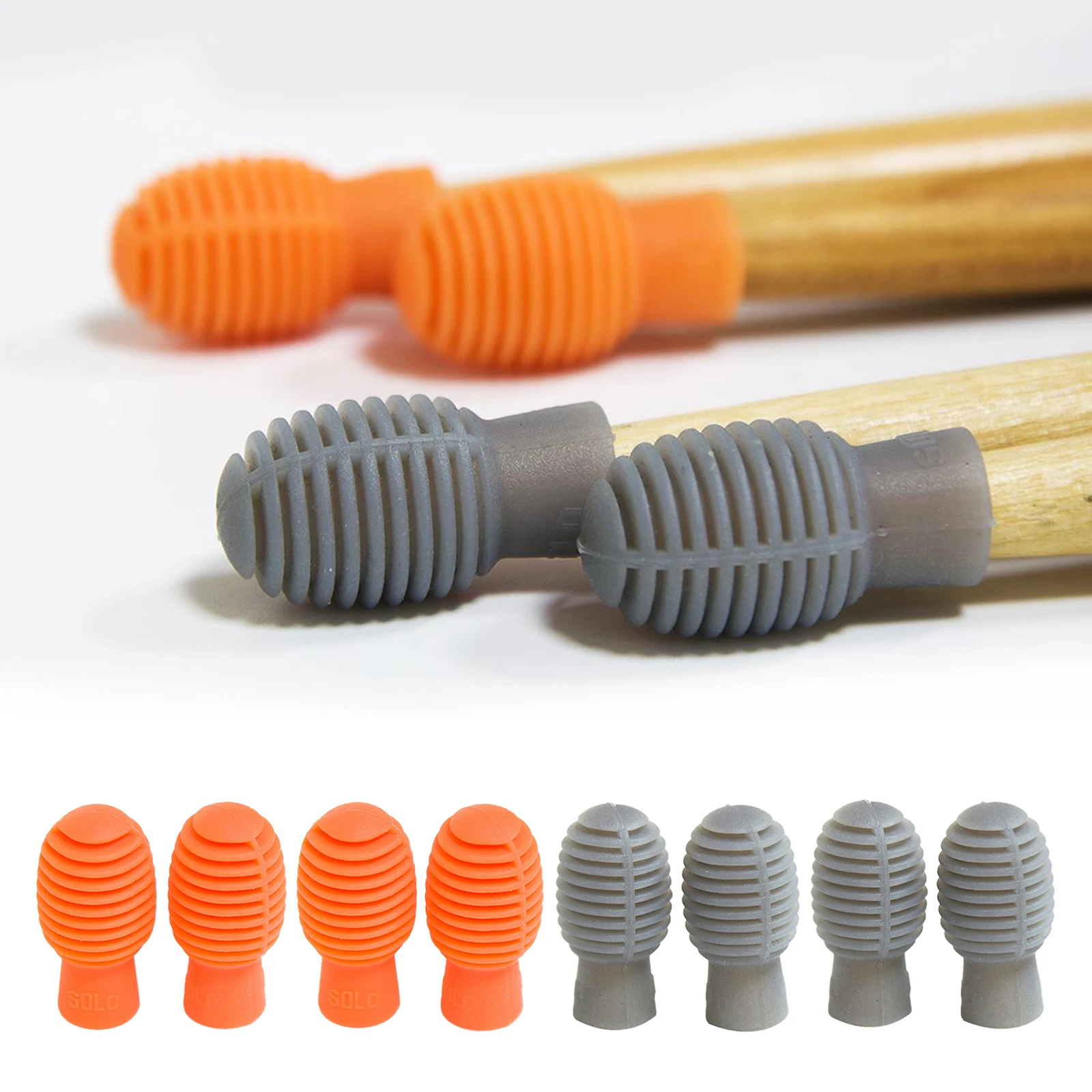 

4-Pack Drum Stick Head Rubber Sleeve Drum Accessories for Musical Instruments: