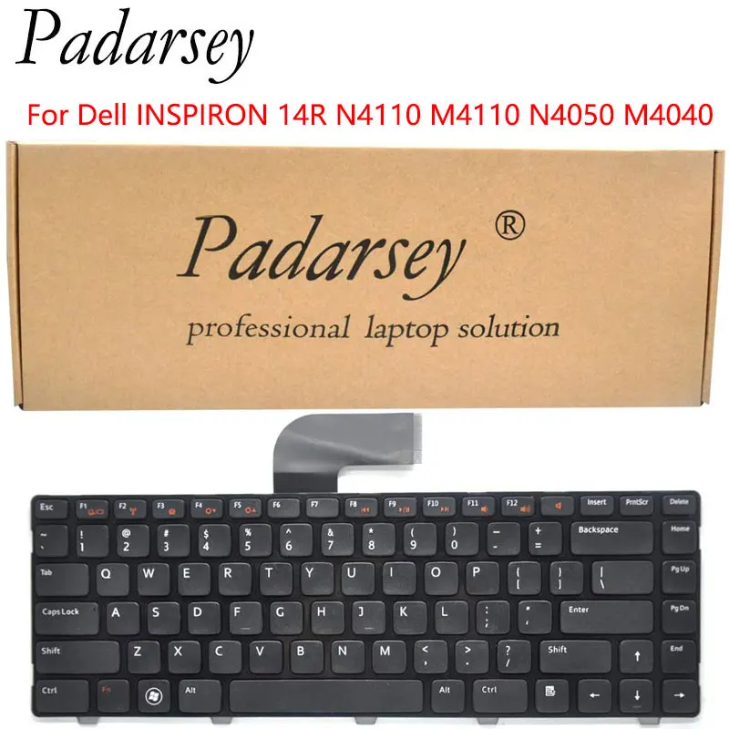 Сменная клавиатура Padarsey без подсветки совместимая с Dell INSPIRON 14R N4110 M4110 N4050 M4040