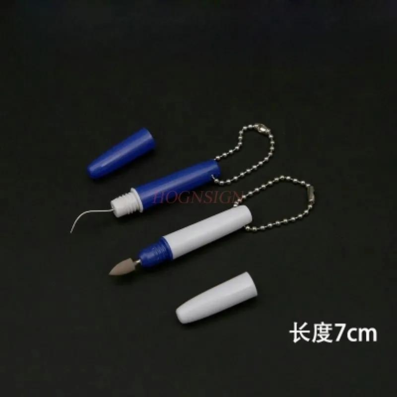 Портативный клетчатый крючок для чистки металлическая зубочистка артефакт