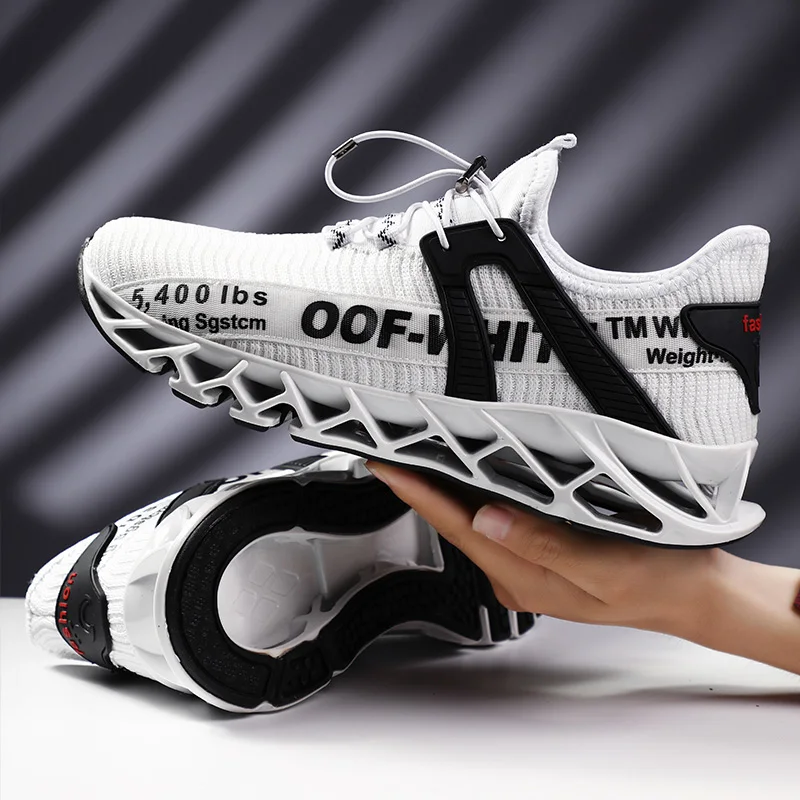 

Black Red Sport Shoes for Men Size 39-44 Mens Lace Up Anti Slip Athletic Sneakers Outdoor Breathable Running Shoes V-H