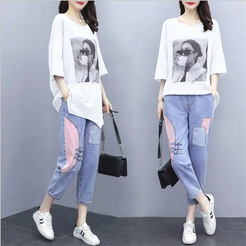 Женские летние комплекты новинка 2020 Модный повседневный комплект из двух