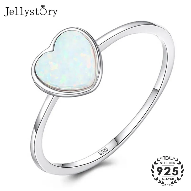 Jellystory модные серебряные ювелирные изделия 925 кольца для женщин в форме сердца