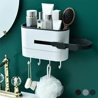 wall hair dryer holder shelf multi functional bathroom makeup organizer storage rack shelves home stuff tassimo accessories