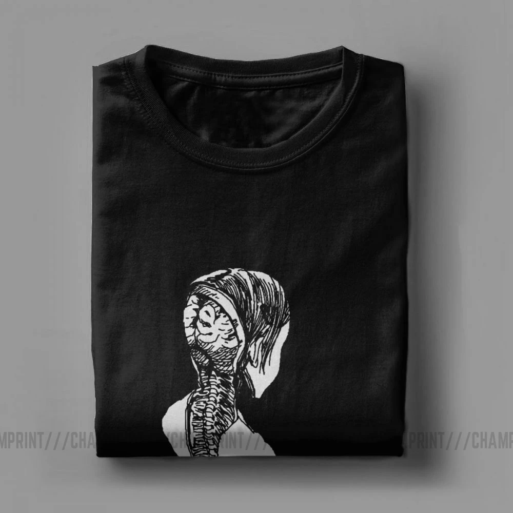 Junji Ito аниме жуткая манга японский ужас Мужская футболка Забавные футболки с