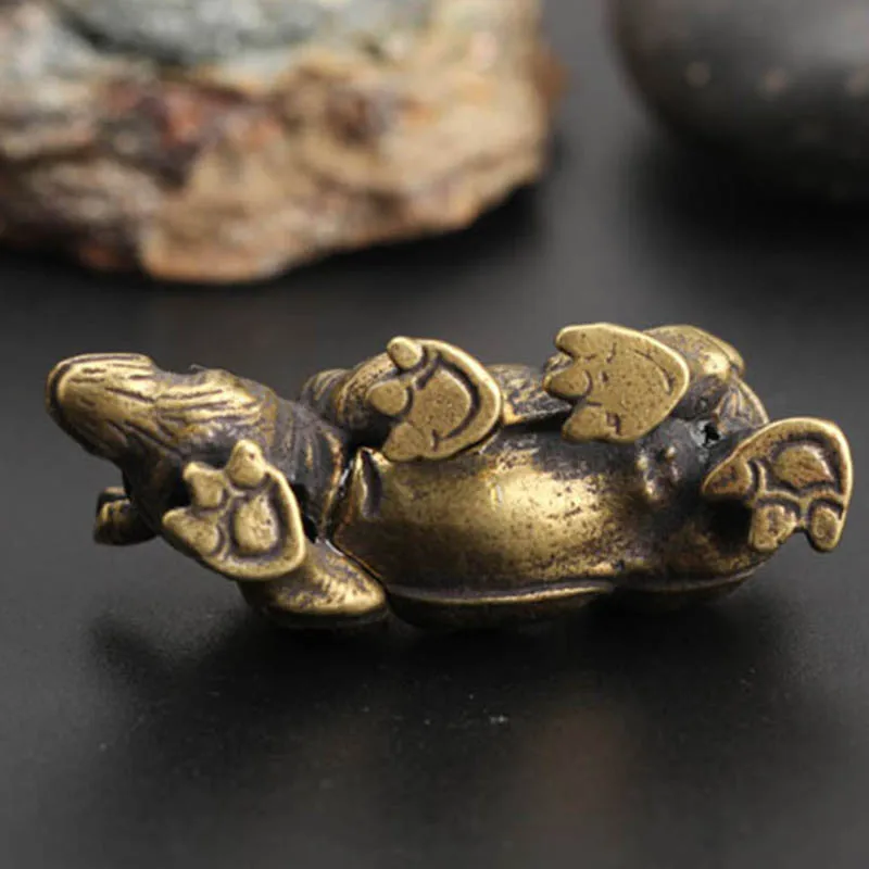 

Home Rhino Ornament Decor Craft Vivid Display Miniature Handmade Mini Copper