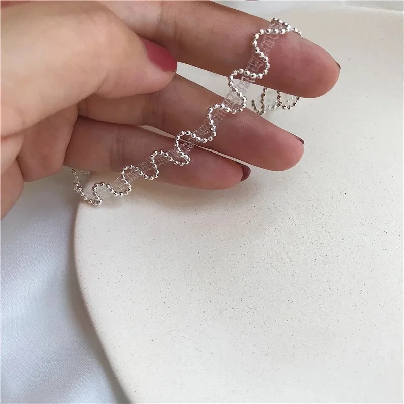 Женское Ожерелье-чокер в Корейском стиле милое ожерелье серебристого цвета с