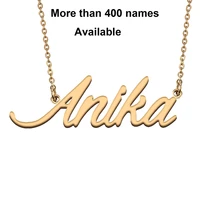 cursive initial letters name necklace for anika birthday party christmas new year graduation wedding valentine day gift