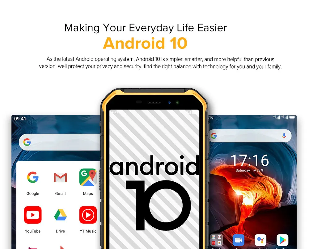 Ulefone Armor X7 Pro Android 10 Rugged IP68 Waterproof Smartphone 4GB 32GB Quad-core NFC 2.4G/5G WiFi 4G LTE Mobile Phone