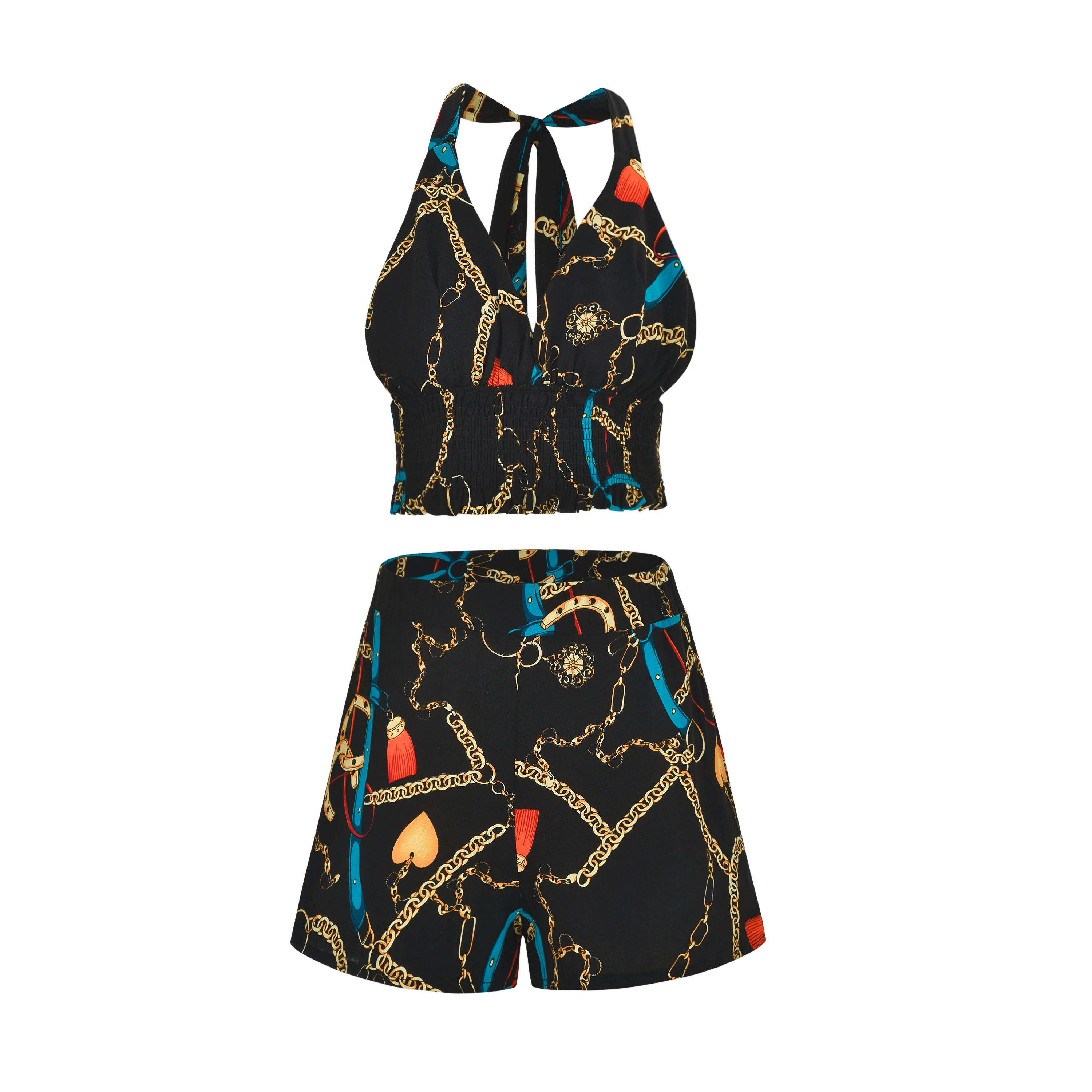 

Модный сексуальный пляжный костюм с шортами