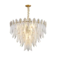 art deco stainless steel glass golden round oval led chandelier lighting lustre suspension luminaire lampen for foyer