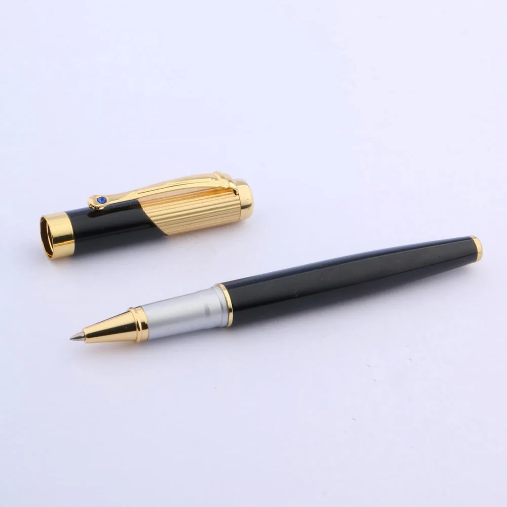 JINHAO черная Золотая отделка подарок с синим камнем металлическая шариковая ручка