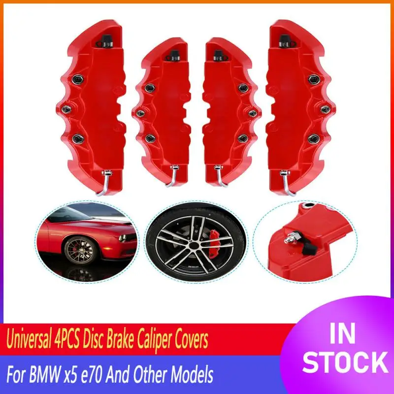 

Универсальные красные чехлы для тормозных суппортов автомобиля 3D, 4 шт., комплект аксессуаров для передних и задних тормозных систем BMW x5 e70 и...