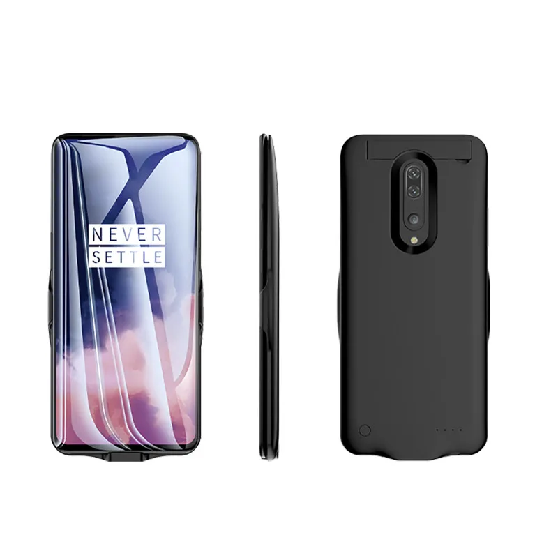 OnePlus 7TPro-Black Тонкий чехол для зарядного устройства для Oneplus 7 T, внешний аккумулятор, запасная задняя крышка для One Plus 7T Pro 1+ 7 T, задняя крышка с зажимом для аккумулятора, чехол для телефона s - Цвет: OnePlus 7TPro-Black