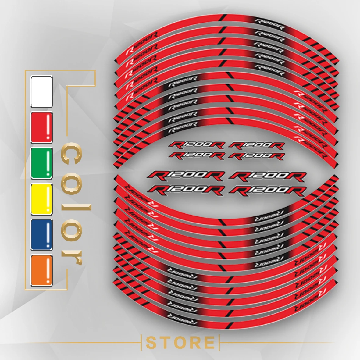 Новые светоотражающие наклейки для шин мотоцикла декоративные BMW R1200R|Наклейки и