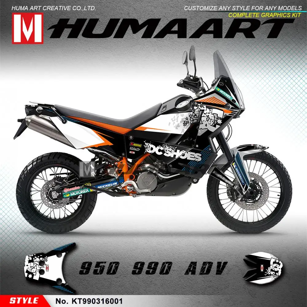 

Графический комплект для мотоцикла huпера 950, 990, 2003, 2004, 2005, 2006, 2007, 2008, 2009, 2010, 2011, 2012, 2013, 2014, 2016, 2015,