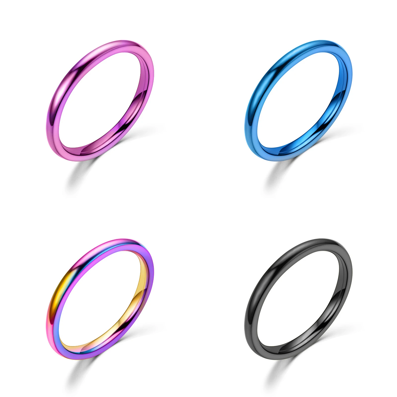 Женское кольцо с маленьким пальцем модное из стерлингового серебра 2 мм красивой