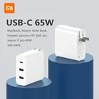 Зарядное устройство для путешествий Xiaomi USB 2A1C 65 Вт Type-C 63 Вт, совместно со смартфоном, быстрая зарядка мощностью 18 Вт, вход 100-240 В, вилка стандарта США для телефонов