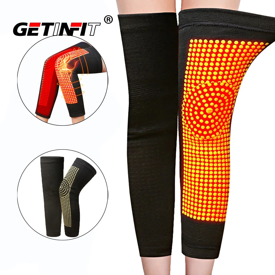 

Getinfit 1 пара удлиненный зимний теплый самонагревающийся наколенник поддержка колена массажер для колена рельефный корректор восстановления после травм