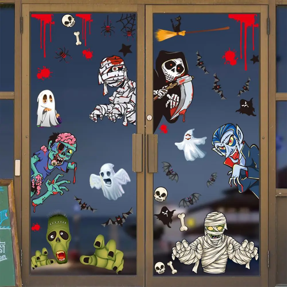 

2022 New Halloween Window Decals Glass Clings Decals For Party Decoration