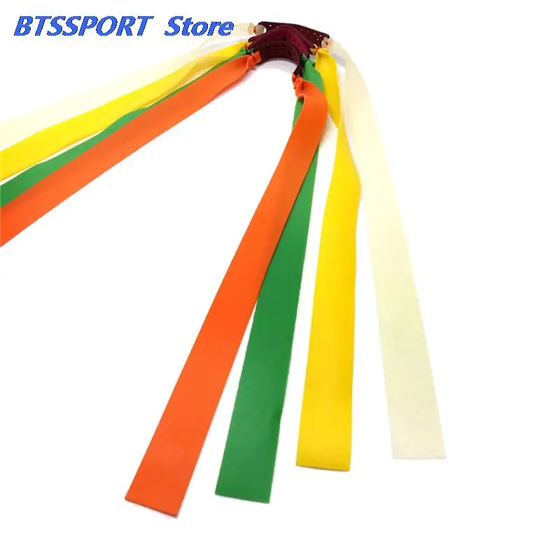 1 шт. Рогатка Резиновая лента из натурального латекса желтая катапульта плоская