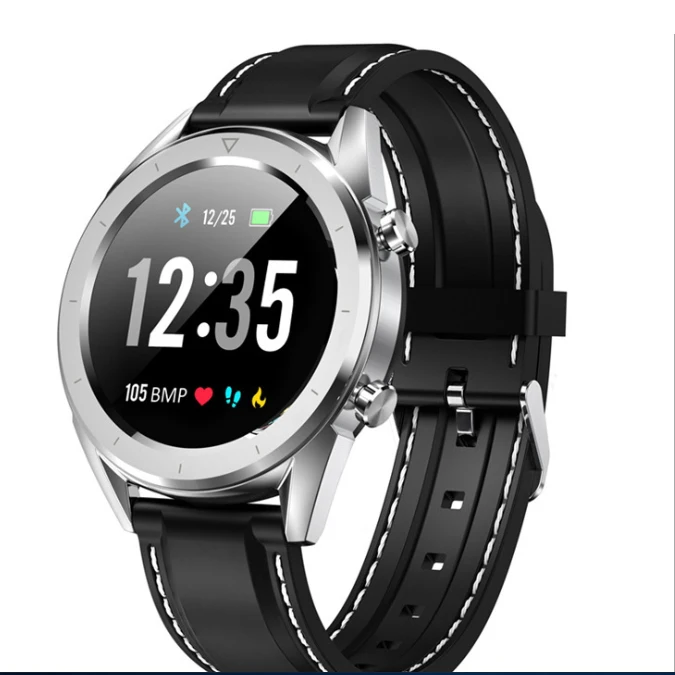 

DT28 Smart Watch Blood Pressure ECG ECG Monitoring Activity Fitness Tracker Fashion Business Watch (Silver Skin)